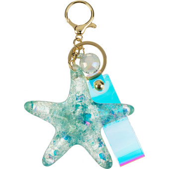 Брелок Морская звездочка голубой 8.5х8.5 см