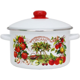 Кастрюля Эмаль Organic (550002273) 3 л эмалированная сталь с крышкой