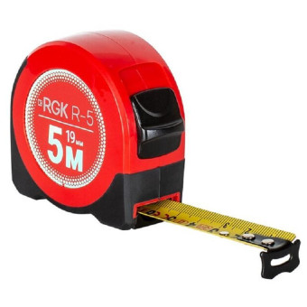 Рулетка измерительная RGK R5 5 м x 19 мм сталь/нейлон с поверкой (755924)