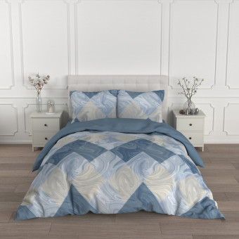 Постельное белье Для Snoff Мави (семейное, сатин)