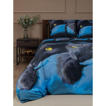 Постельное белье Amore Mio Meow 92930 (евро, микрофибра)
