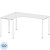 Стол эргономичный Metal System Style БП.СА-4 Л левый (белый,  1600х1200х750 мм)