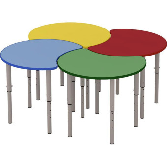 Стол Бабочка регулируемый разноцветный (4 части)