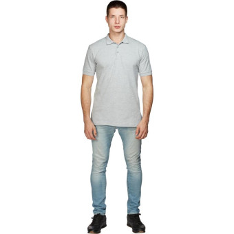 Футболка поло серая короткий рукав (размер S)