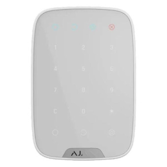 Беспроводная клавиатура с сенсорными кнопками Ajax KeyPad белая