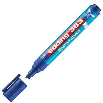Маркер для бумаги для флипчартов Edding E-383/3 синий (толщина линии 1-5 мм)