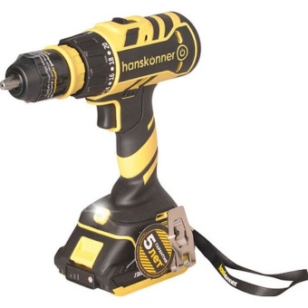 Дрель-шуруповерт ударная аккумуляторная Hanskonner 1BatterySystem HCD1865C бесщеточная 2 АКБ х Li-ion (18В, 2.4Ач)+ЗУ в кейсе