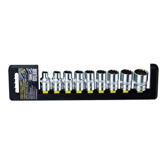 Набор головок торцевых Berger Spline 1/2 дюйма 8-21 мм 9 штук (BG2039)