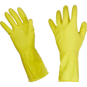 Перчатки латексные Paclan Professional желтые (размер 7, S)