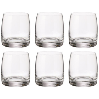 Набор стаканов для виски Crystal Bohemia Pavo стеклянные 290 мл (6 штук в упаковке)