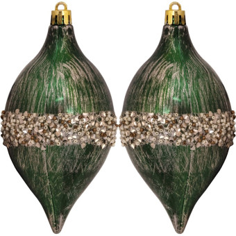 Набор елочных игрушек Magic Time полистирол разноцветное (высота 13.5 см, 2 штуки в упаковке)