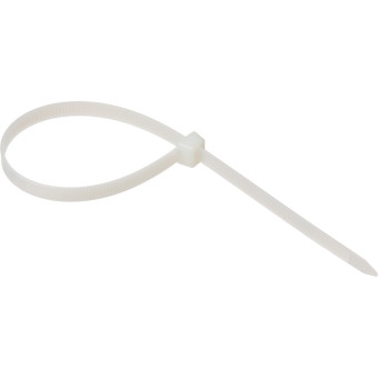 Хомут (стяжка) пластиковый TOPFORT 300х7.6 мм белый 100 штук