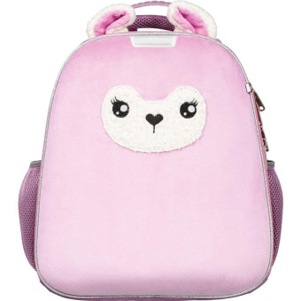 Ранец Комус Класс (№1 School) Basic Лама анатомический розовый с ушками  с двумя отделениями