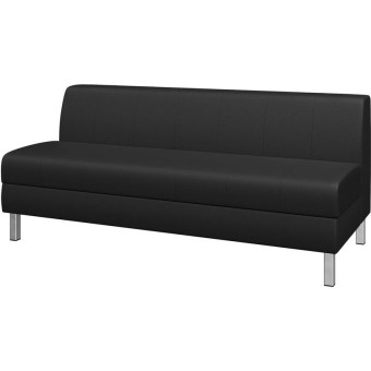 Модуль диван прямой Flagman трехместный черный (искусственная кожа)