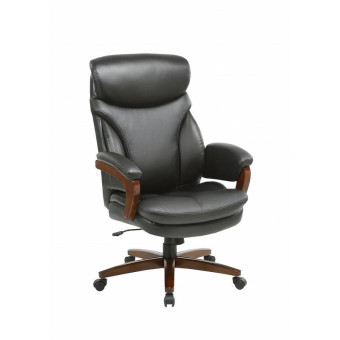 Кресло для руководителя Easy Chair 434 TR черное (рециклированная кожа/дерево)