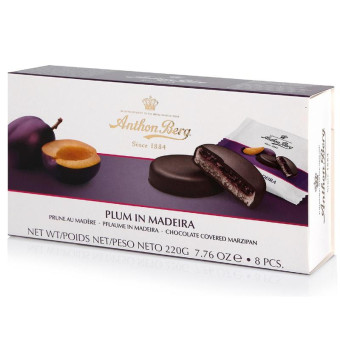 Конфеты шоколадные Anthon Berg Слива в мадейре с марципаном 220 г
