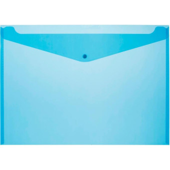 Папка-конверт на кнопке Attache А3 голубая 180 мкм (5 штук в упаковке)