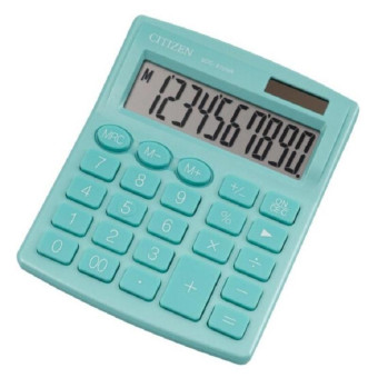 Калькулятор настольный компактный Citizen SDC810NRGNE 10-разрядный зеленый