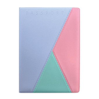 Обложка для паспорта Трио из искусственной кожи светло-голубого цвета (2203.ТР-124)