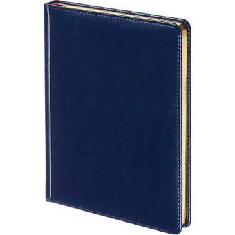 Ежедневник недатированный Attache Sidney Nebraska искусственная кожа А5 136 листов синий (золотистый обрез, 145x205 мм)