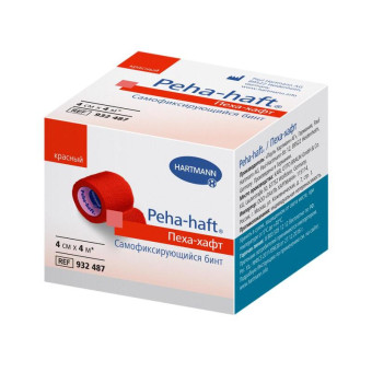 Бинт самофиксирующийся Hartmann Peha-Haft красный 4 см x 4 м