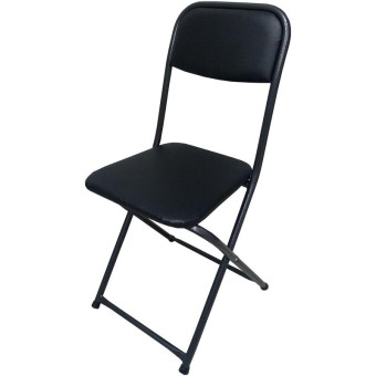 Стул обеденный Конференц складной черный (искусственная кожа, металл)
