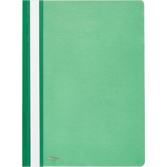 Скоросшиватель пластиковый Комус А4 до 100 листов зеленый (толщина обложки 0.13/0.18 мм)