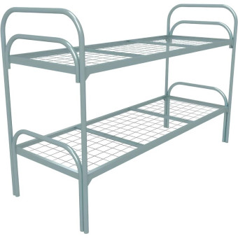 Кровать двухъярусная Хард + 2 металлическая (серый, 809х1350х1966 мм)