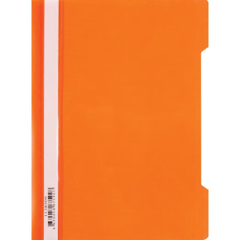 Скоросшиватель пластиковый Attache Economy Элементари А4 до 100 листов оранжевый (толщина обложки 0.15/0.18 мм)