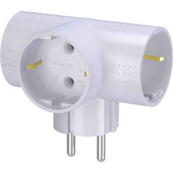 Разветвитель Фотон АМ 16-3ТЕ 3 розетки с заземлением (22846)