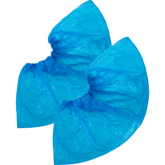 Бахилы одноразовые полиэтиленовые Вендорс RLN2501 8 г голубые (50 пар в упаковке)