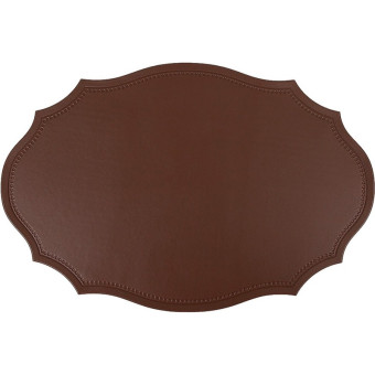 Салфетка сервировочная (плейсмат) Nouvelle Home Экокожа 30x45 см  коричневая (4 штуки в упаковке)