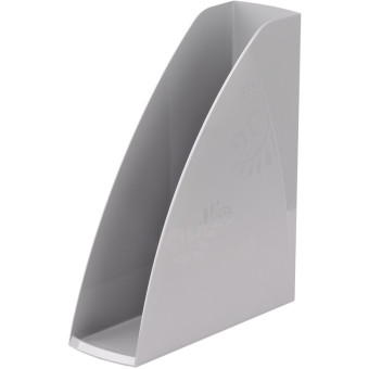 Лоток вертикальный для бумаг Комус Русская Серия 85 мм пластиковый темно-серый