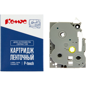 Картридж Комус TZE-751 для принтера этикеток Brother (24 мм х 8 м, цвет ленты зеленый, шрифт черный)