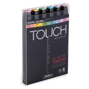 Набор маркеров Touch Twin пастельные тона 6 цветов