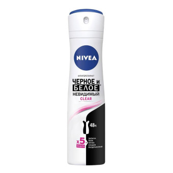 Дезодорант-антиперспирант Nivea Черное и белое Clear 150 мл