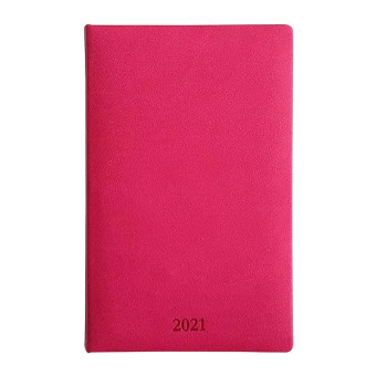 Еженедельник датированный 2021 год InFolio Vienna искусственная кожа A5 64 листа розовый (130x205 мм)