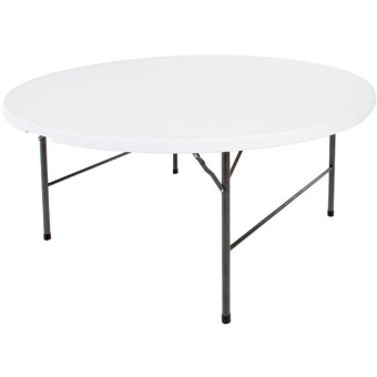 Стол складной F160 (белый, 1600х1600х740 мм)