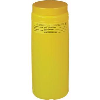 Упаковка для сбора медицинских отходов Олданс класс Б желтая 2 л