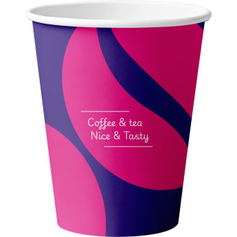 Стакан одноразовый бум. 1-сл Barista Nice&Tasty mix 350 мл d-90 мм 50 шт/уп