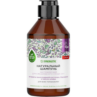 Шампунь Synergetic Экстрамягкий 2 в 1 для всех типов волос 250 мл Шампунь Synergetic Экстрамягкий 2 в 1 для всех типов волос 250 мл
