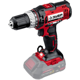 Дрель-шуруповерт безударная аккумуляторная Зубр ДШЛ-185 18 В без АКБ и ЗУ