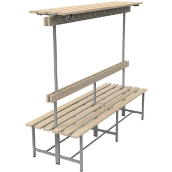 Скамья СВТ-9/2 регулируемые опоры (натуральный/серый, 2000х715х1775 мм)