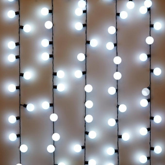 Гирлянда светодиодная уличная Мультишарики холодный белый свет 80 светодиодов (5 м)