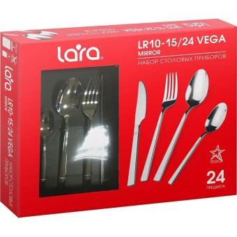 Набор столовых приборов на 6 персон Lara Vega Mirror (24 предмета)