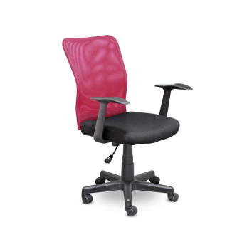 Кресло офисное Энтер черное/красное (ткань/сетка/пластик)