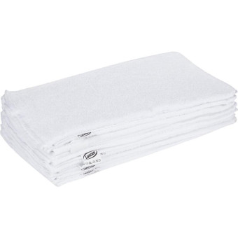 Набор полотенец махровых Luscan 10 штук 50х70 450г/м2 белые (без бордюра)