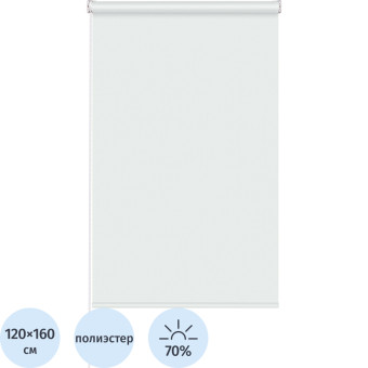 Рулонная штора Stars-W1985 V400 полиэстер белая (120х160 см)
