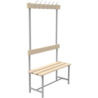 Скамья СВТ-4 с регулируемыми опорами сосна (дерево/металл 1000x395x1765 мм)