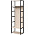 Шкаф Easy to lead K-Loft 241H028 дуб скандинавский/чёрный 670х400х2105  мм